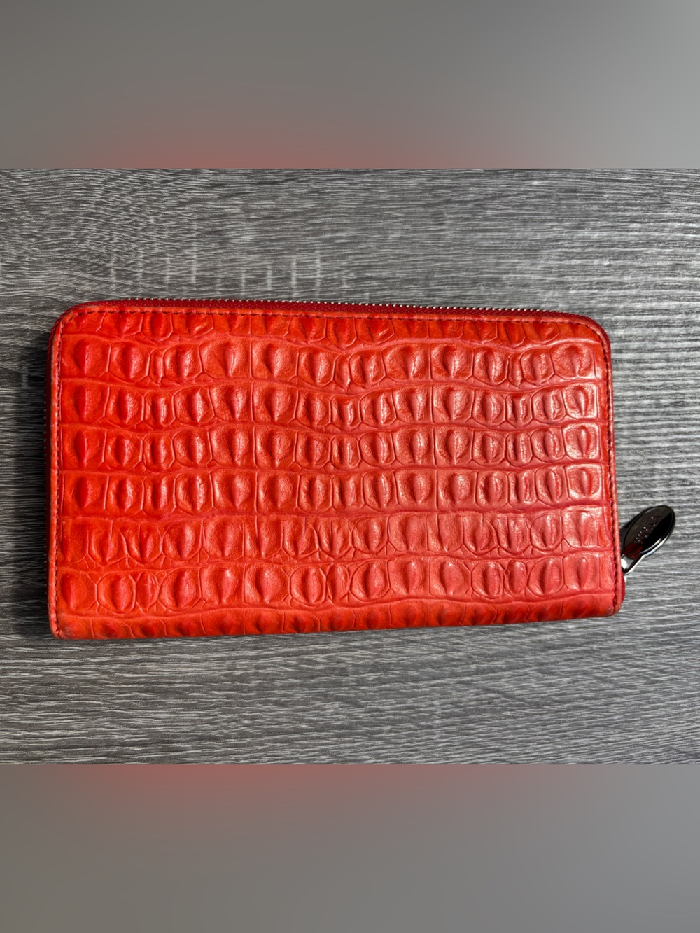Furla Leather Croc Embossed Long Wallet - Picture 3 of 16